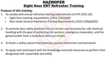 Load image into Gallery viewer, Hazwoper (8-hour) Operations Level/Awareness Level/ Annual Refresher Training